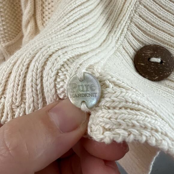 Pure Knits Chunky Button Cowl Poncho Sweater Size S - Picture 7 of 9